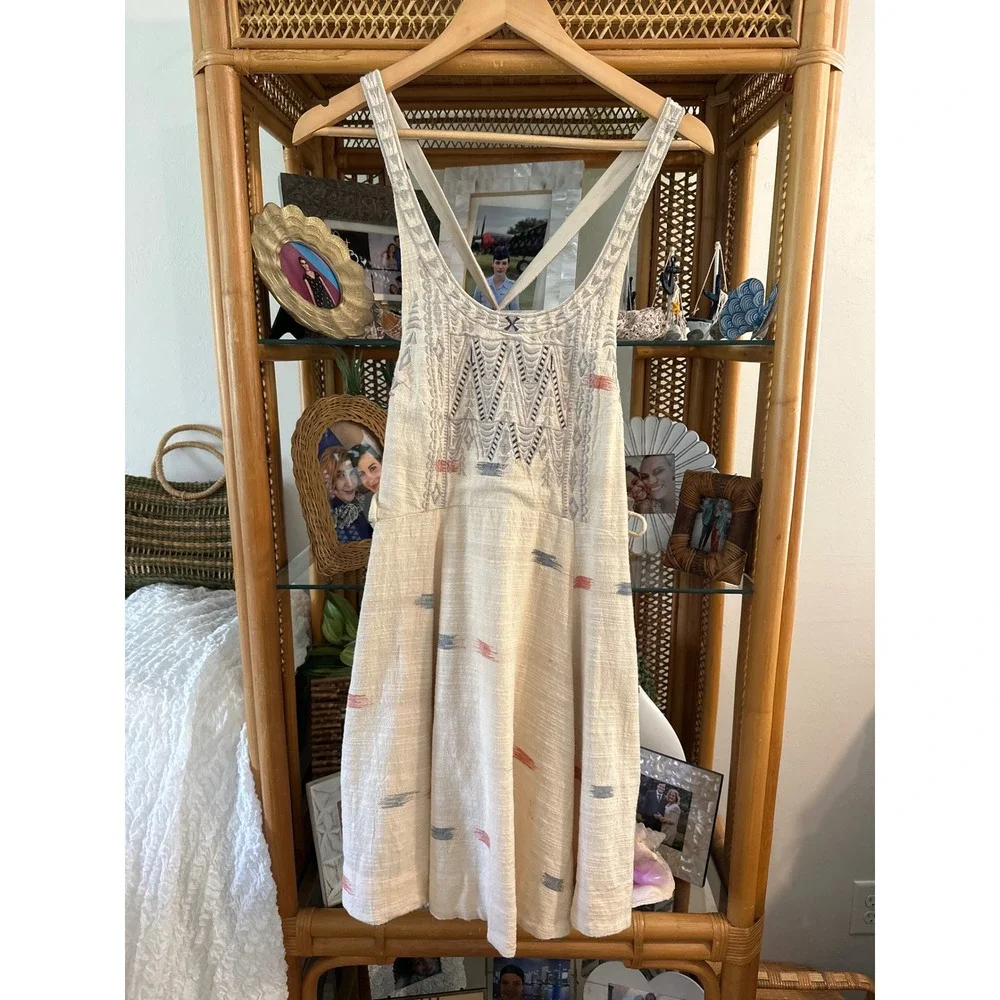 Free People Arizona Mini Dress In Tea ComboSize XS